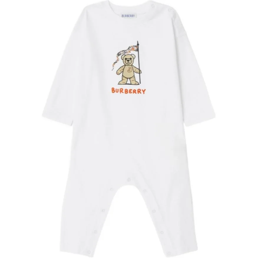 Burberry Комбинезон White Infant And Toddler