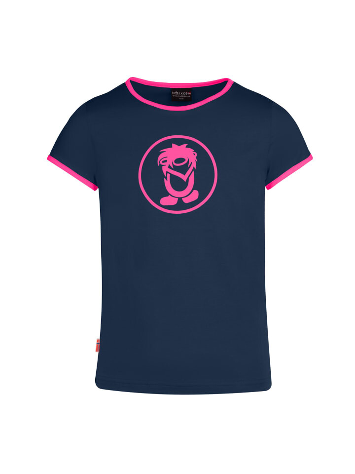 

Функциональная рубашка Trollkids Funktionsshirt Kroksand, цвет navy/pink