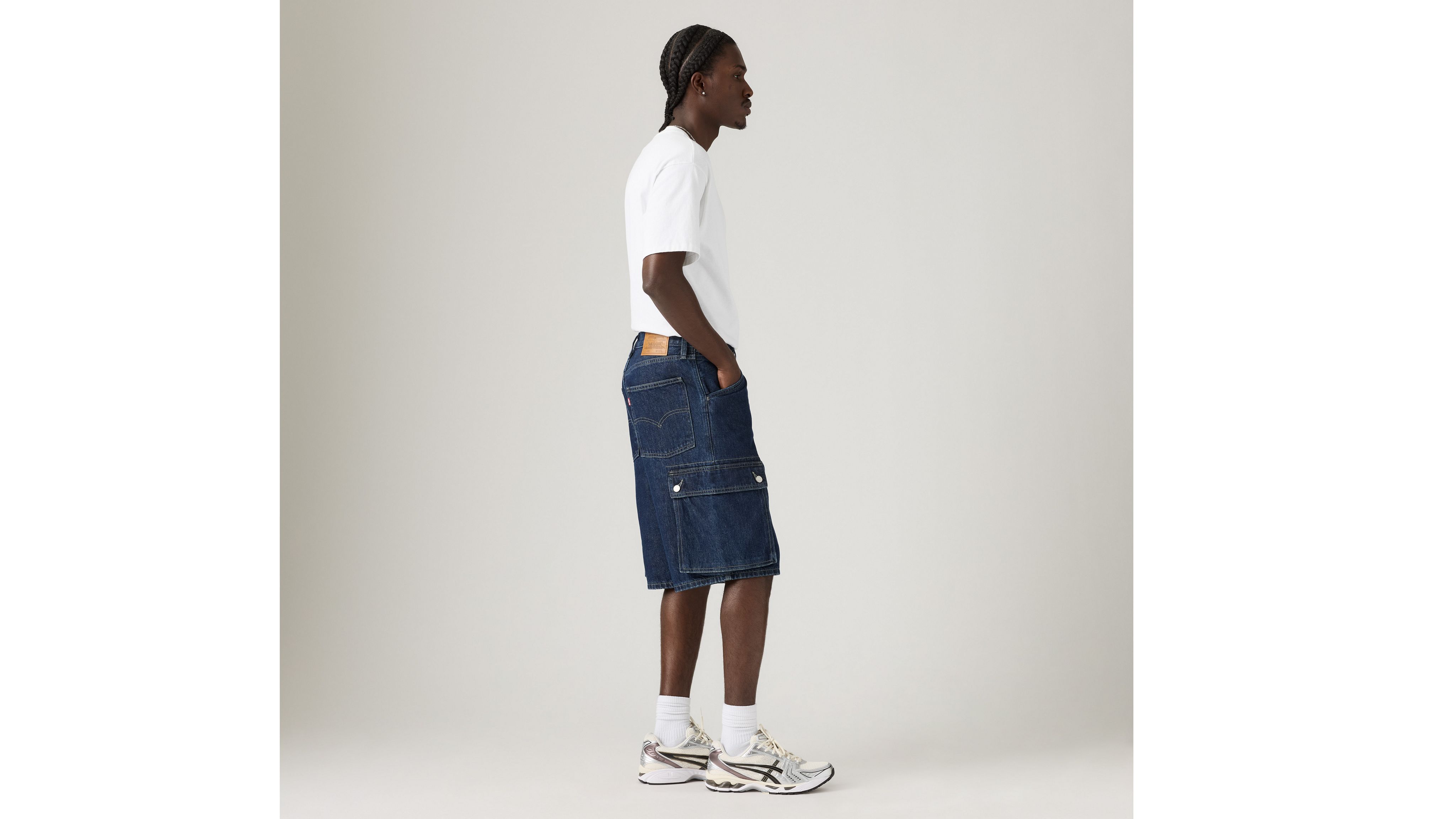 478 Мужские шорты Baggy Cargo 12 дюймов Levi's, Next One Down - Dark Wash — фото 4