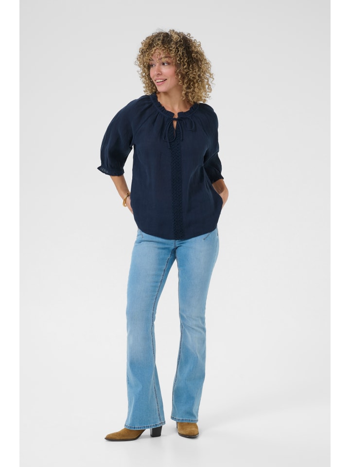 

Блузка с короткими рукавами CRBellis, классический крой, цвет Dress Blue Cream