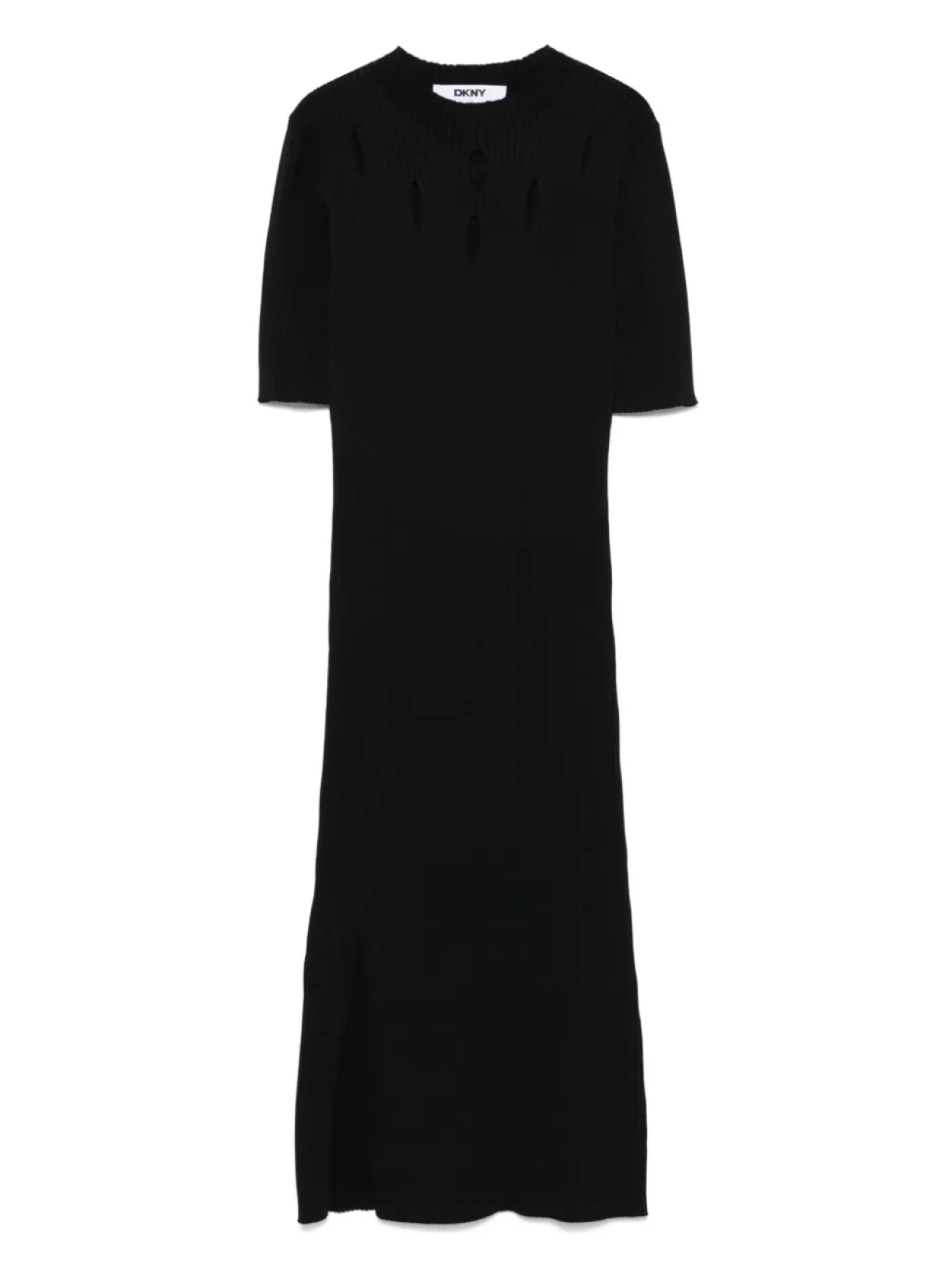 

Платье миди в рубчик DKNY, черный