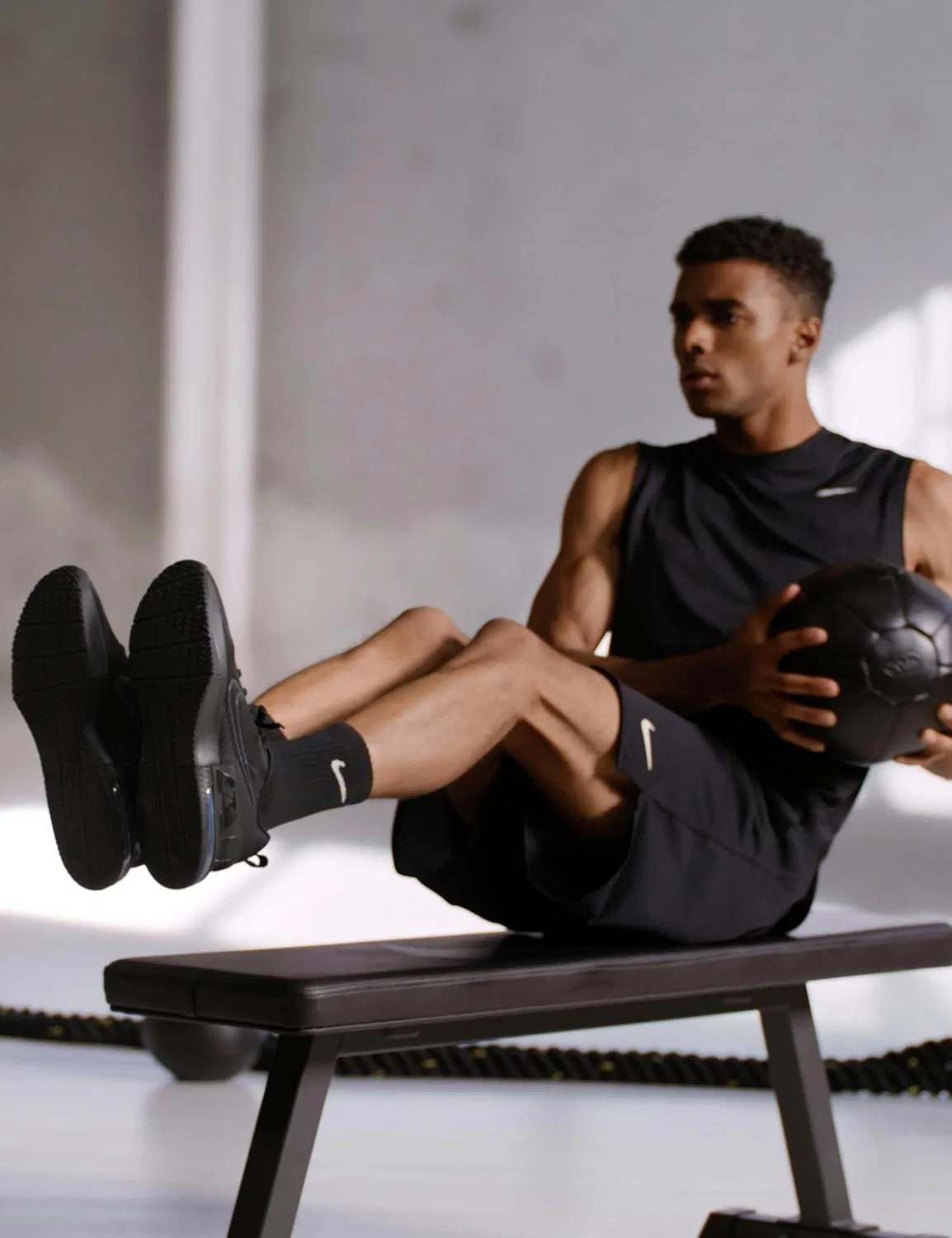 Кроссовки Nike Air Max Alpha Trainer 6 для тренировок, мужские, модель FQ1833, Black Anthracite. — фото 2