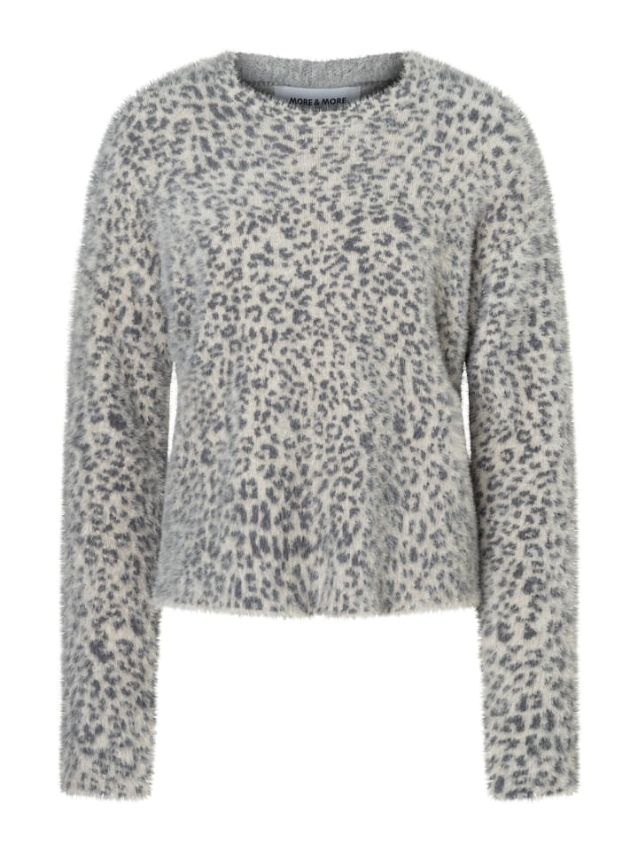 

супер пушистый свитер с леопардовым принтом из леопардовой вязки More & More