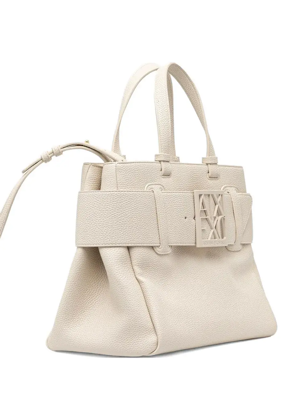 

Сумка-шоппер с пряжкой-логотипом Armani Exchange, нейтральный