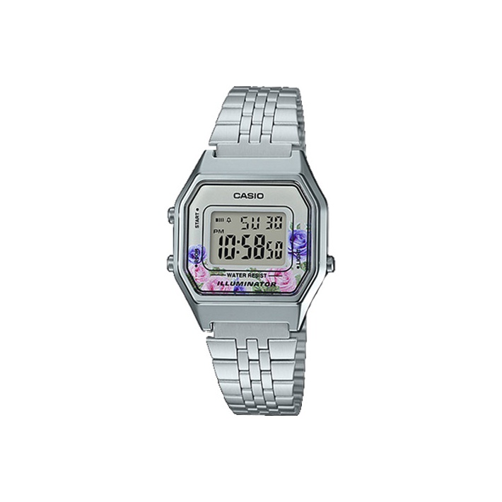 

CASIO Часы Women's YOUTH Silver Watch LA680WA-4C, Silver Print Watch Dial