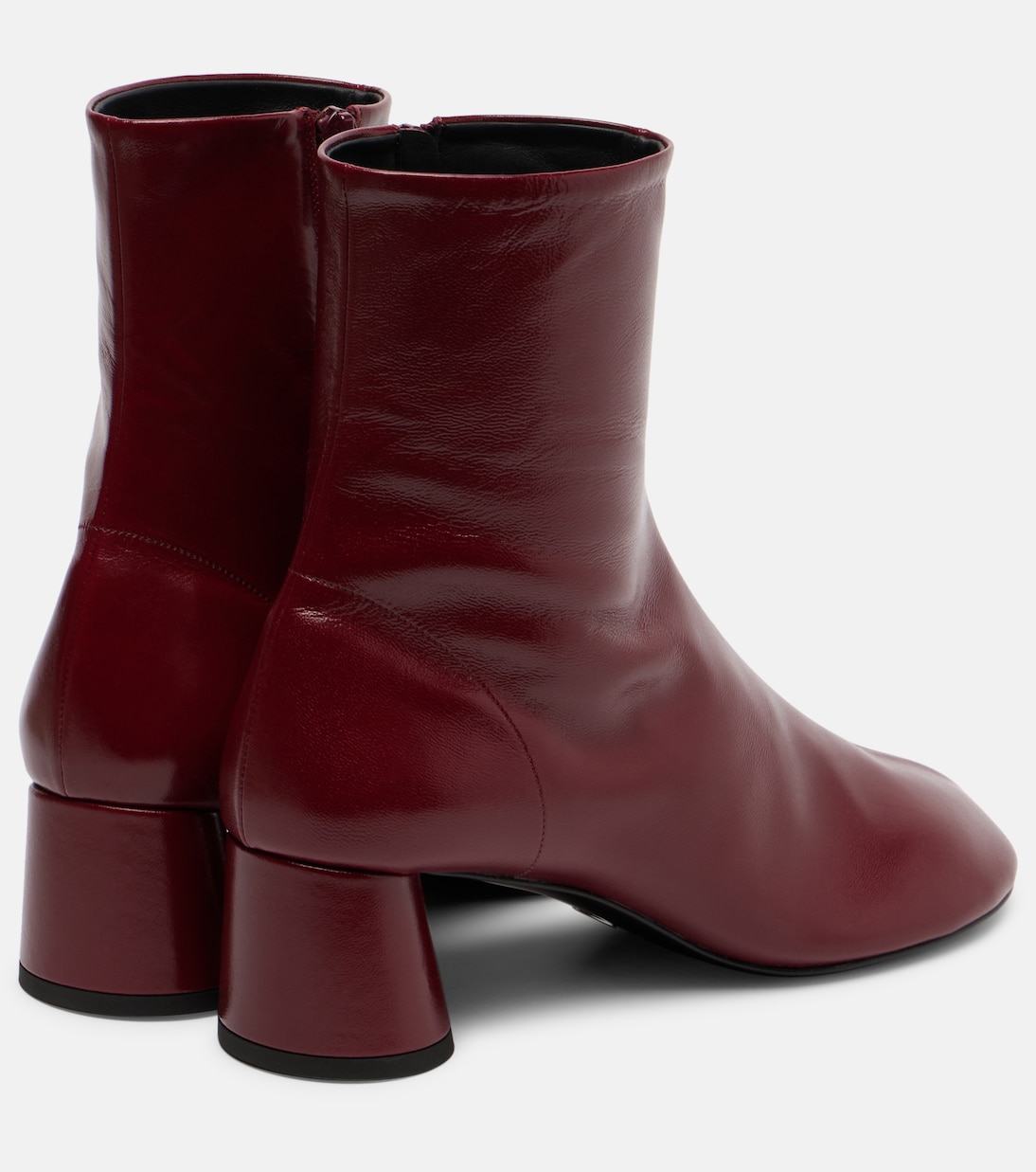 Кожаные перчаточные ботинки по щиколотку Proenza Schouler, Merlot — фото 2