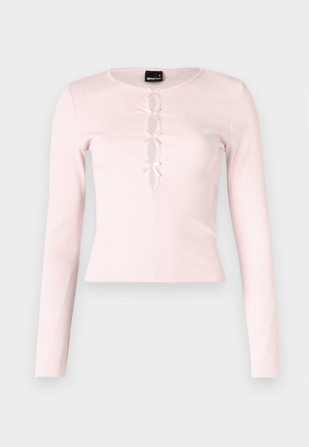 

Топ с длинными рукавами BOW DETAIL Gina Tricot, розовый