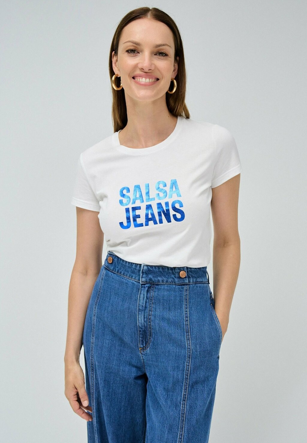 

Футболка с принтом SLIM Salsa Jeans, синий
