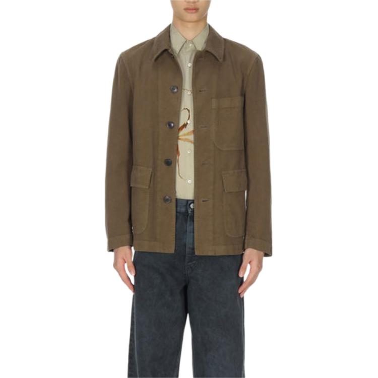 Мужская джинсовая куртка FW25 Dries Van Noten, коричневый — фото 3