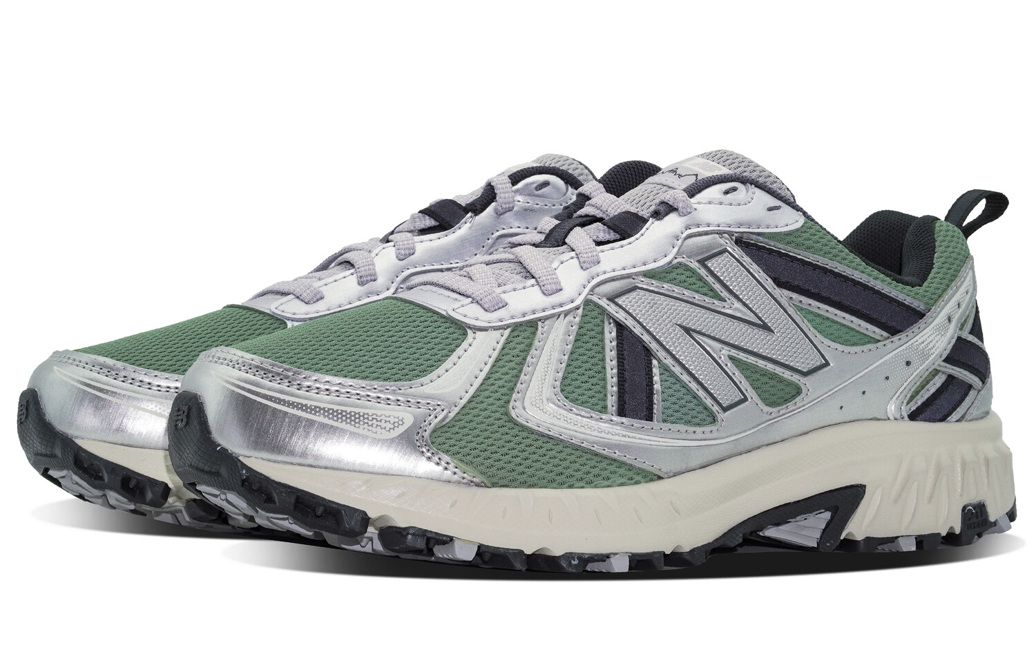 

Кроссовки NB 410 унисекс с низким верхом серебристо-зеленые New Balance