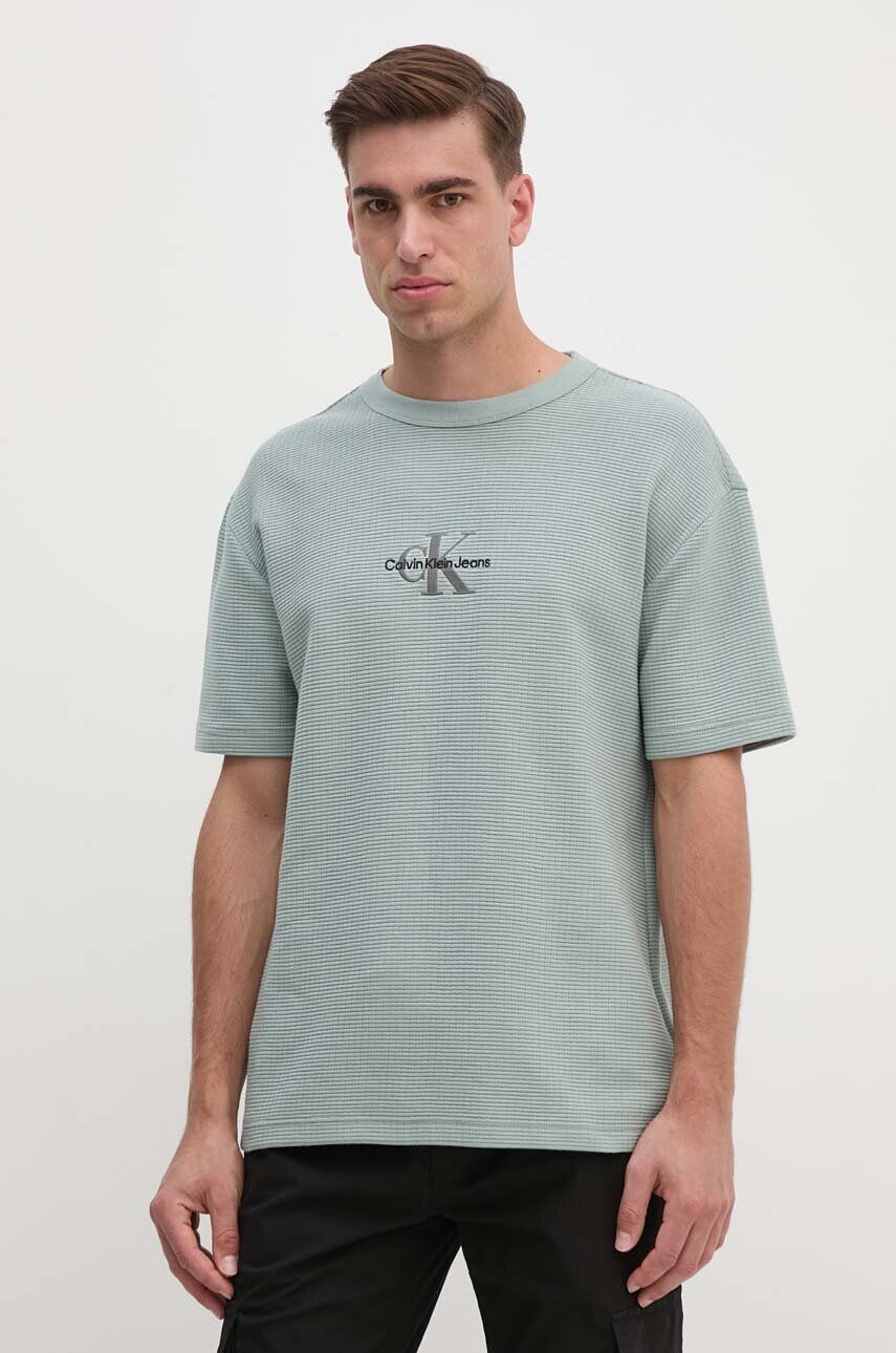 

Хлопковая футболка Calvin Klein Jeans, серый