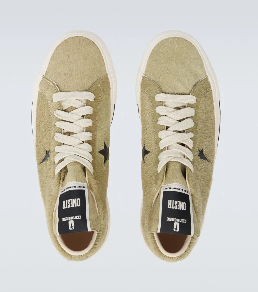 Кроссовки Converse из телячьей кожи Rick Owens, зеленый — фото 4