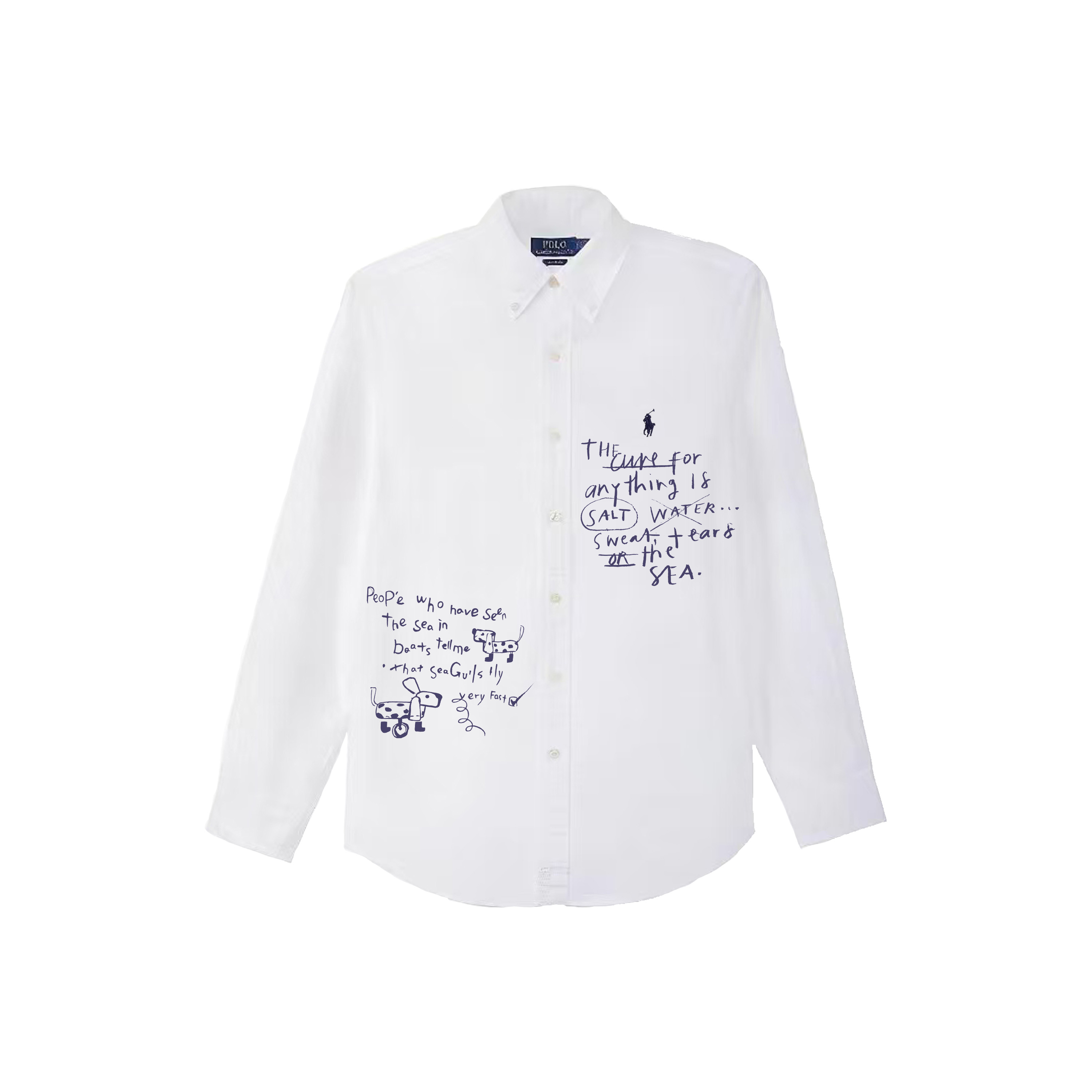 Футболка мужская Polo Collar Moderate Polo Ralph Lauren, ink-stained intertwined — фото 2