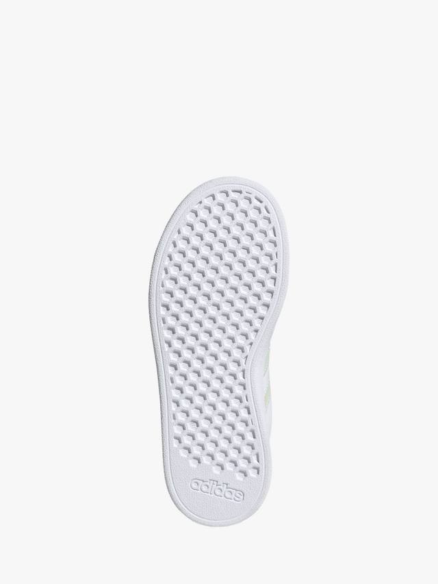 Детские кроссовки Grand Court adidas, White/Iridescent — фото 4