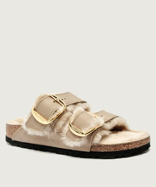Тапочки из овчины Arizona BB Narrow fit Birkenstock, бежевый