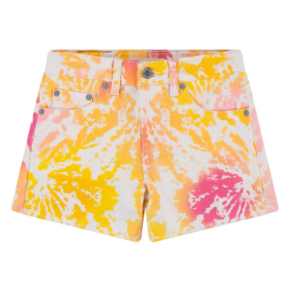 Джинсовые шорты Levis Tie Dye Girlfriend Regular Waist, желтый