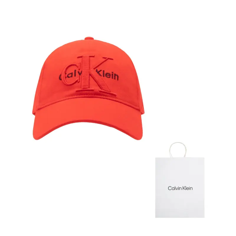 

Calvin Klein Хлопковая бейсболка унисекс, 3RB-Flame Scarlet