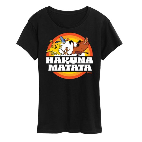 

Футболка женская Lion King с принтом "Акуна матата" Disney, черный