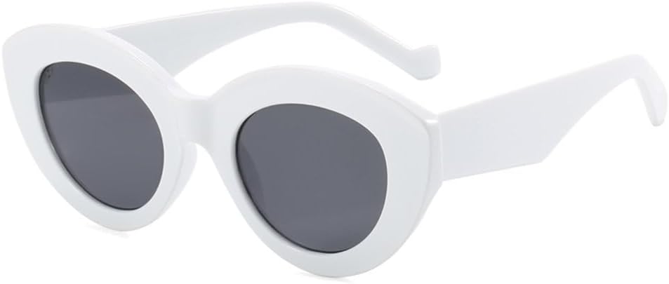 

Большие солнцезащитные очки «кошачий глаз» с градиентным переходом цвета, винтажная оправа для активного отдыха, женские очки с защитой от УФ-излучения UV400 HHZZYVY, White Grey