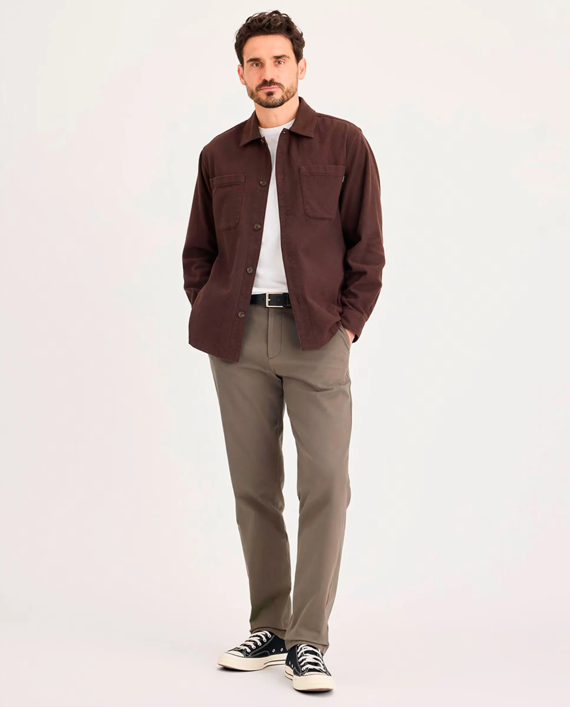

Мужские эластичные брюки чинос Dockers, темно-коричневый