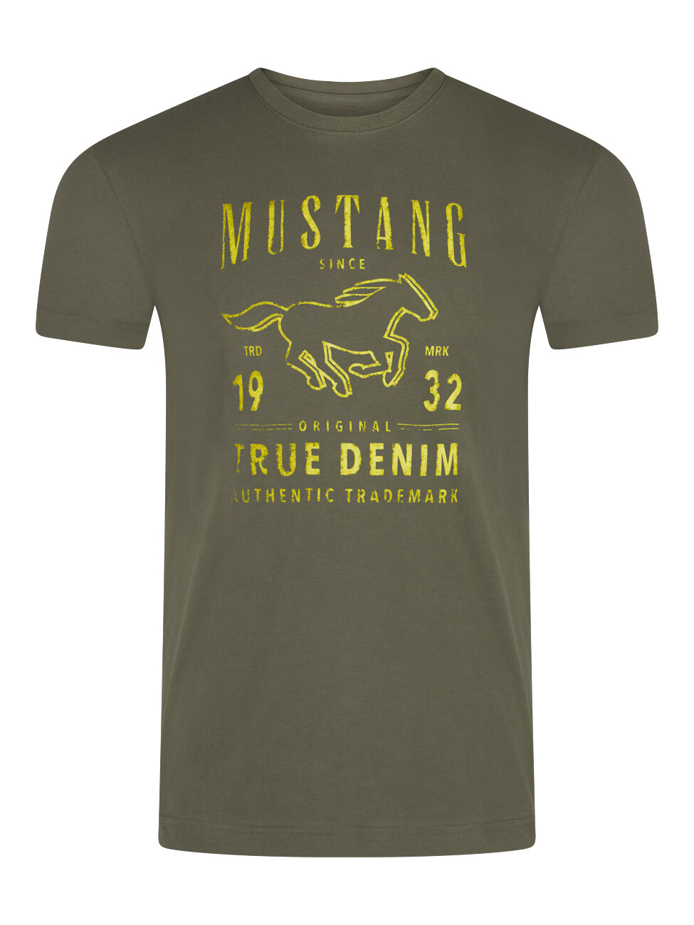 

Футболка Mustang Basic Print Tee, оливковый
