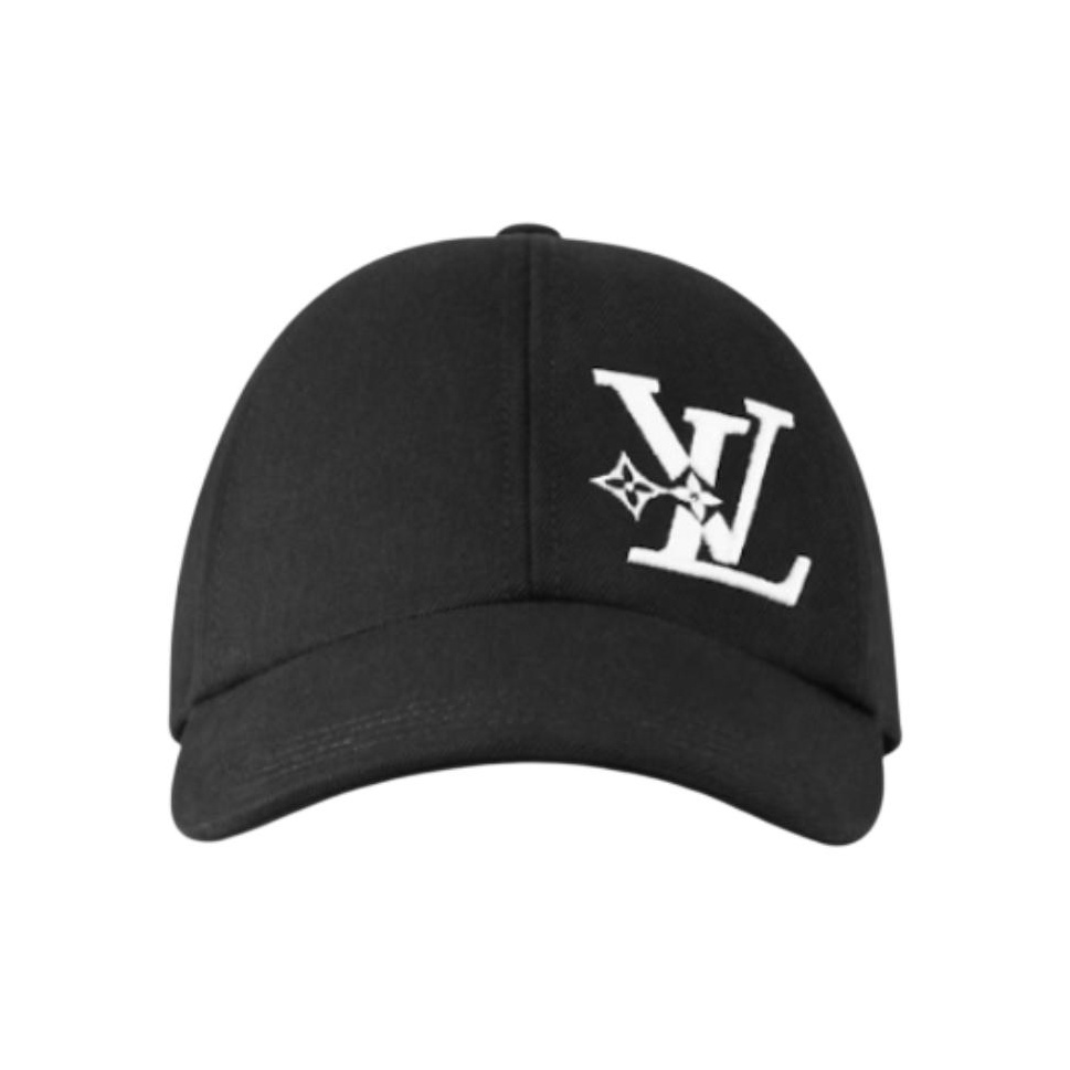 

LOUIS VUITTON Хлопковая бейсболка мужская черно-сине-серая, Black