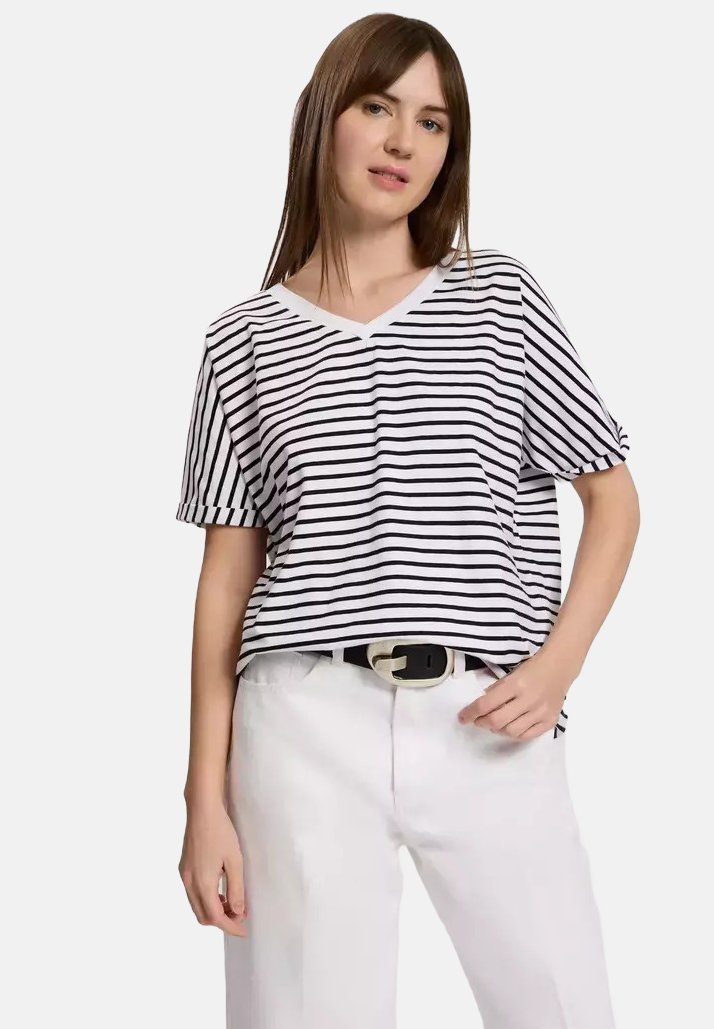 

Футболка с принтом STRIPED Cross Jeans, белый
