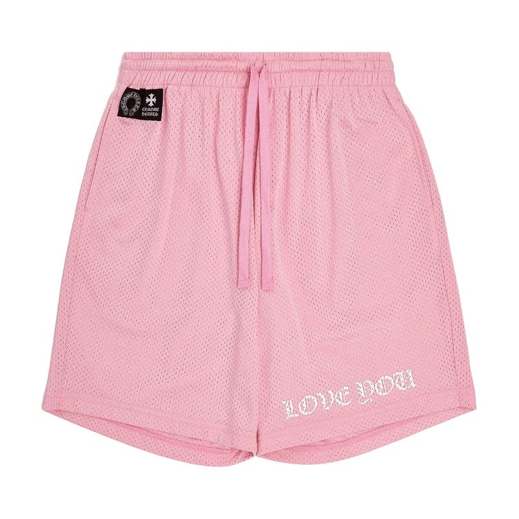 

Шорты Chrome Hearts Love You Mesh Varsity Shorts Pink, розовый