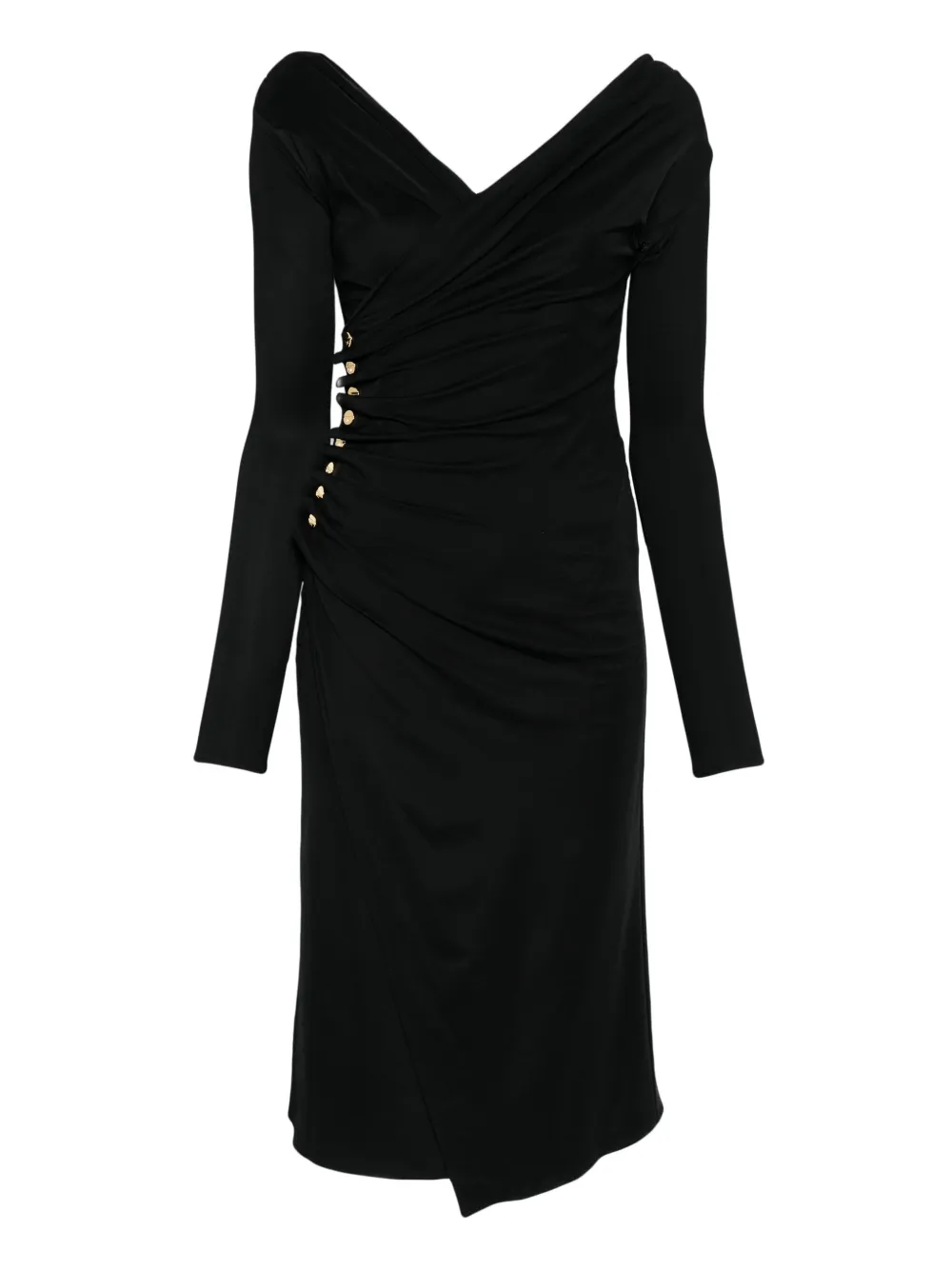 

Платье с драпировкой Elisabetta Franchi, черный
