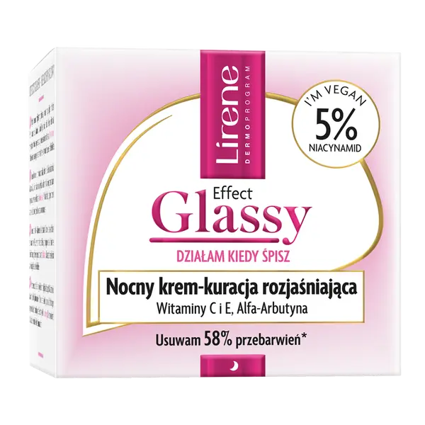 Крем для лица Lirene — Ночной -осветляющий уход для лица, Effect glassy, 50 мл — фото 2