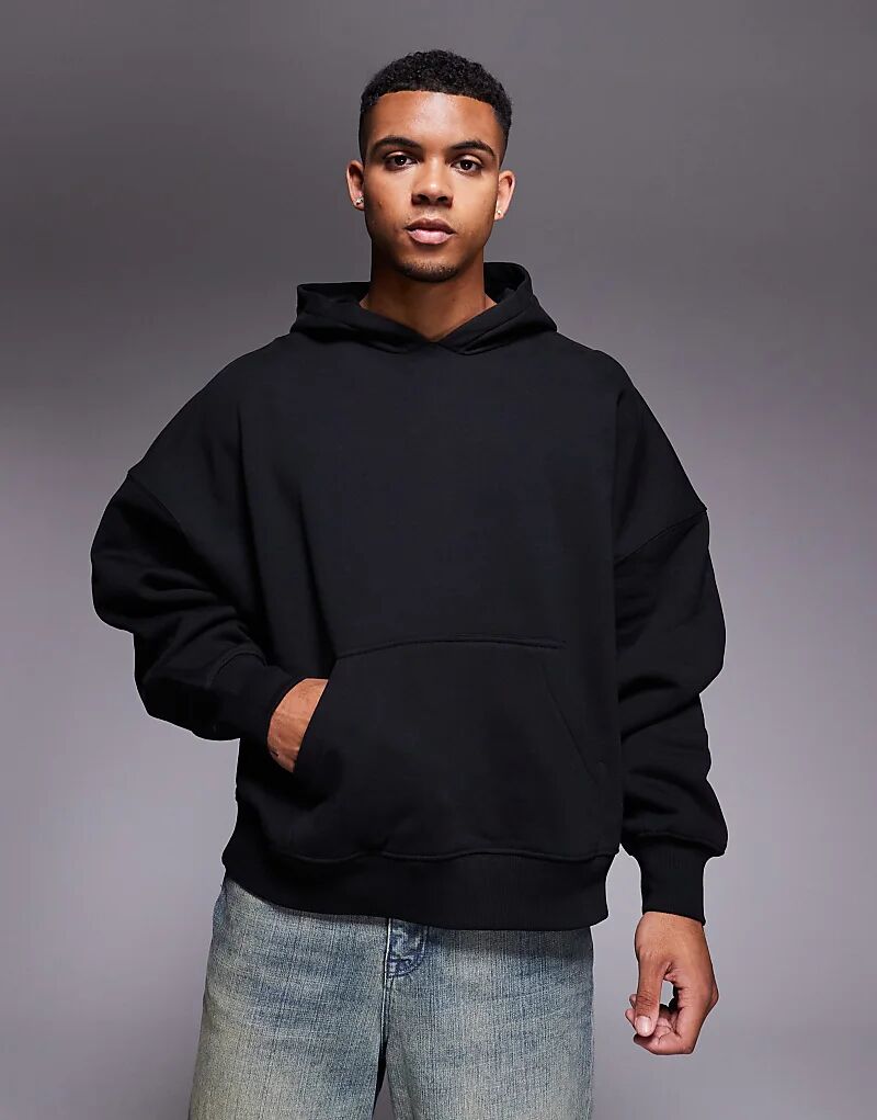 

Толстовка ASOS DESIGN премиум-класса из плотной ткани оверсайз черного цвета плотностью 400 г/м²