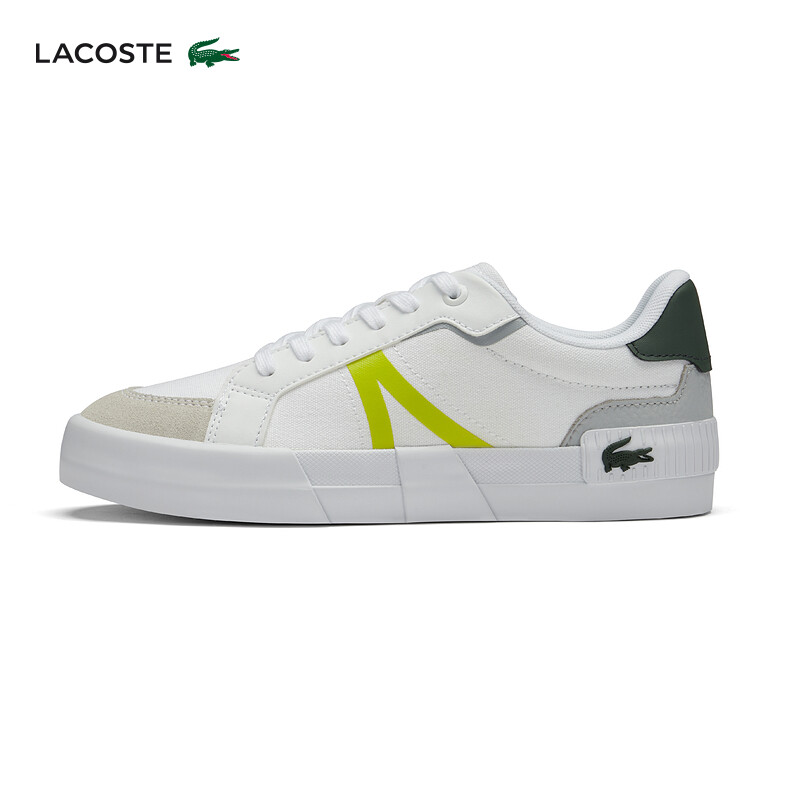 

Кроссовки женские Lacoste L004 на шнуровке, белый / светло-зеленый