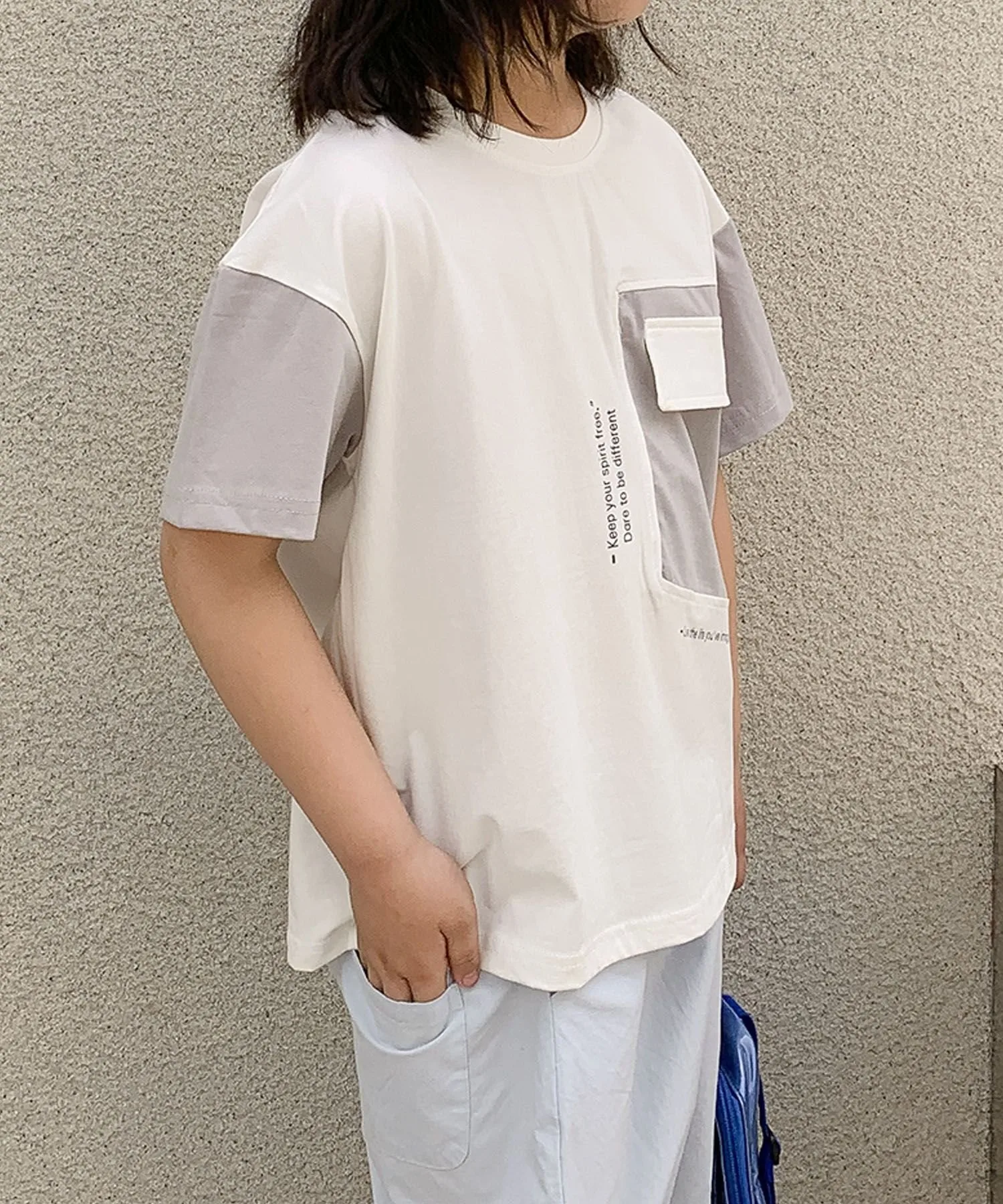 Детская футболка с принтом в цветовой гамме [aimoha-KIDS-] Aimoha Kids, Light gray — фото 2