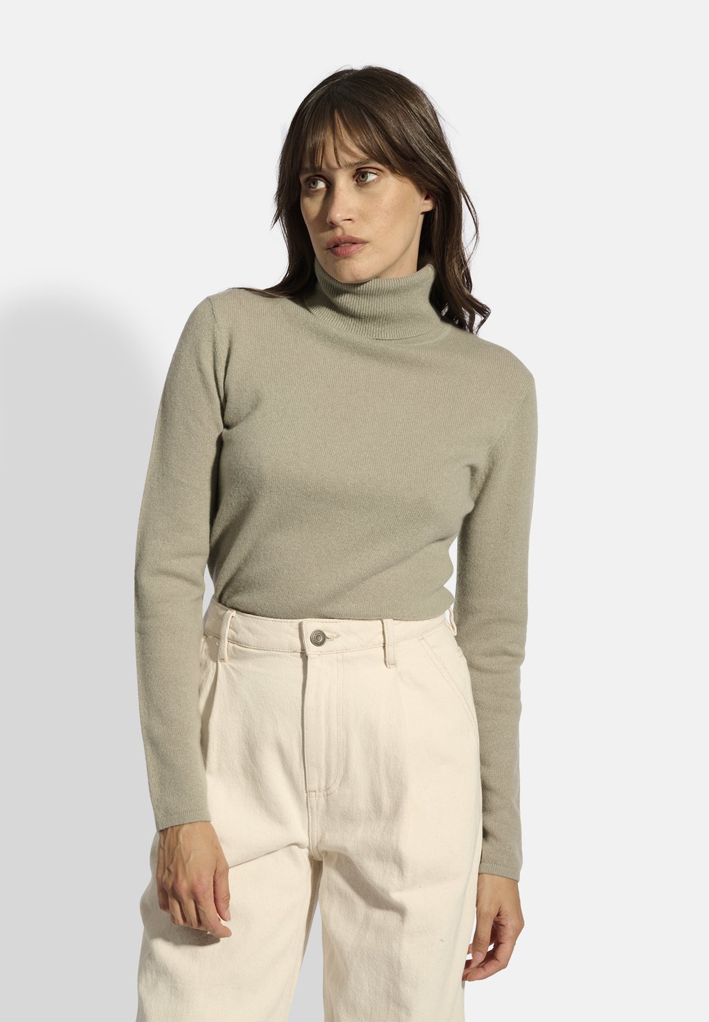 

Свитер COL ROULÉ Just Cashmere, оливковый