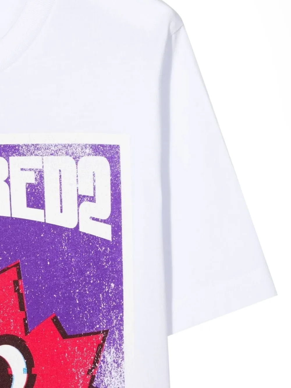 Хлопковая футболка с графическим принтом DSQUARED2 KIDS, белый — фото 3