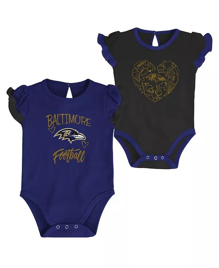 

Комплект из двух частей для новорожденных мальчиков и девочек Baltimore Ravens Too Much Love, фиолетовый, черный Outerstuff