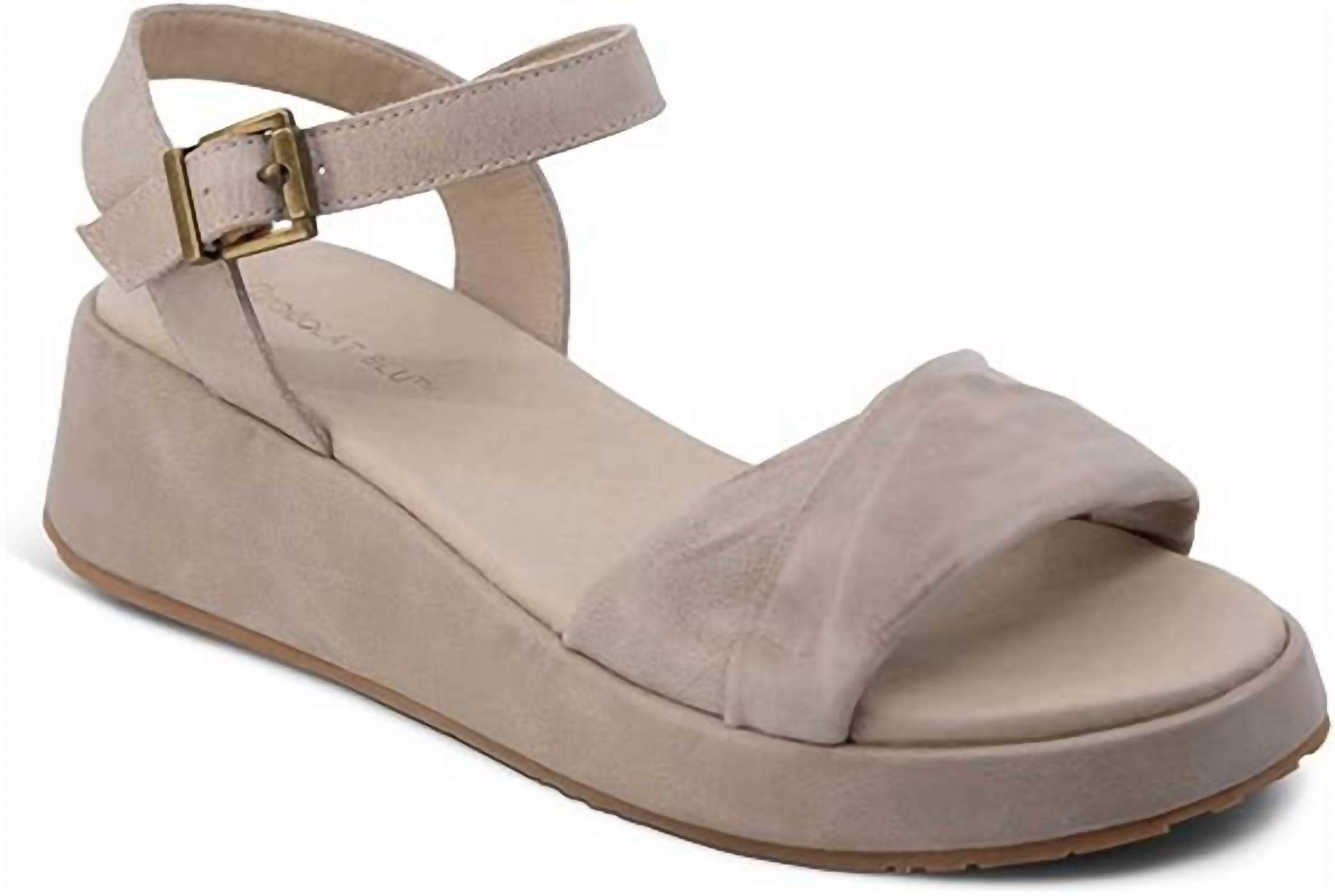 Женские мюли Elly на платформе из кожи тауп CHOCOLAT BLU, Taupe Leather