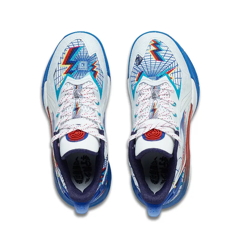Баскетбольные кроссовки Pioneer Spirit TEAM 3.0 V2 для детей GS Low-top Standard White/Crystal Blue Lining Young, голубой — фото 4