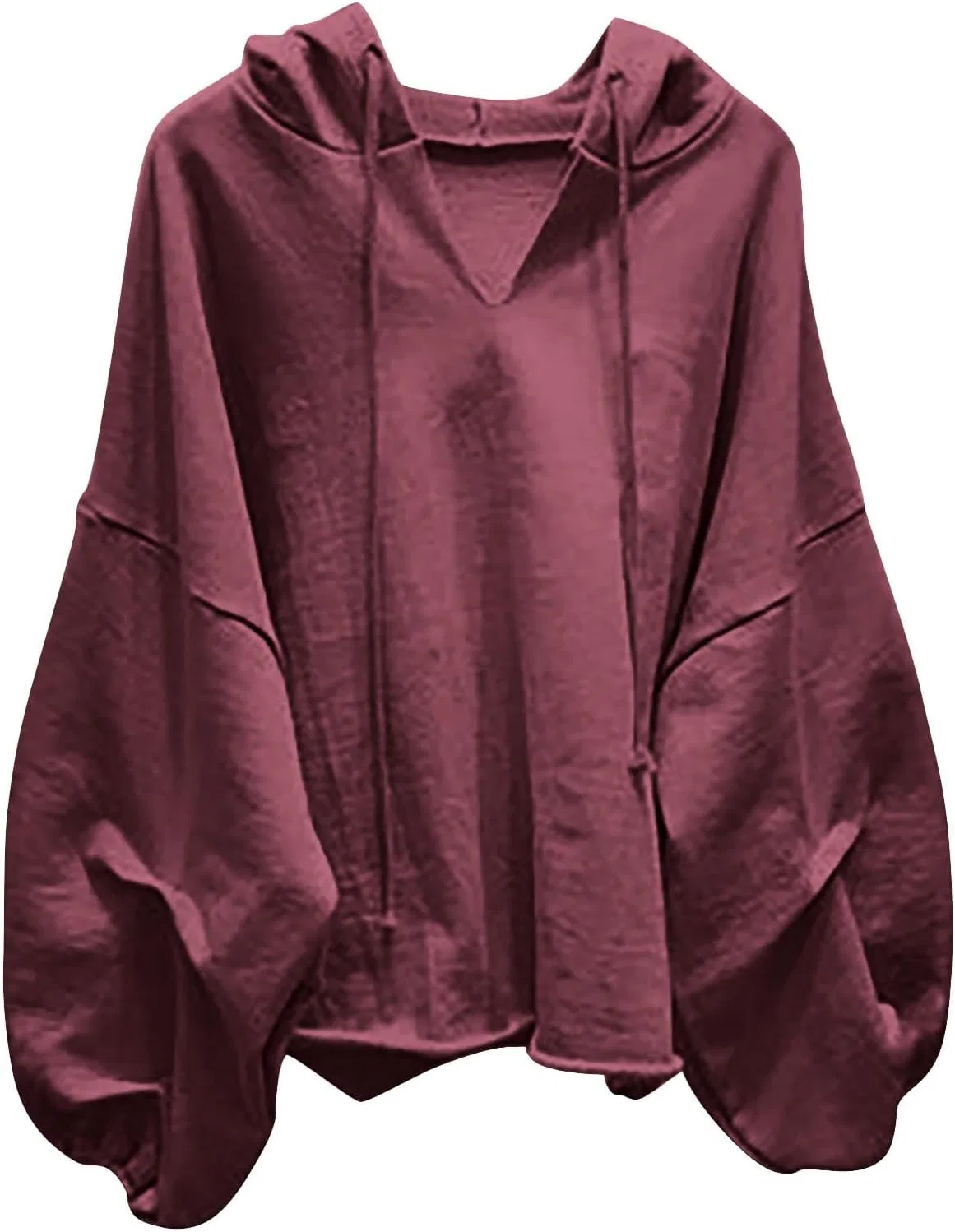 Женская худи с длинным рукавом, свободный крой, D-785 Burgundy Wine