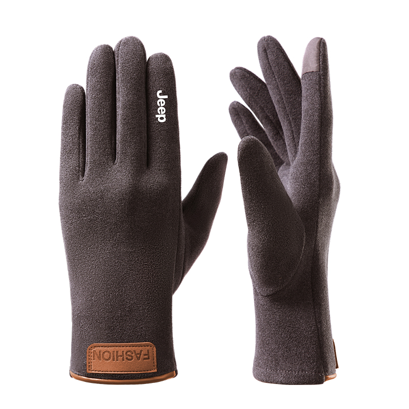 

Тонкие флисовые перчатки мужские Jeep, coffee