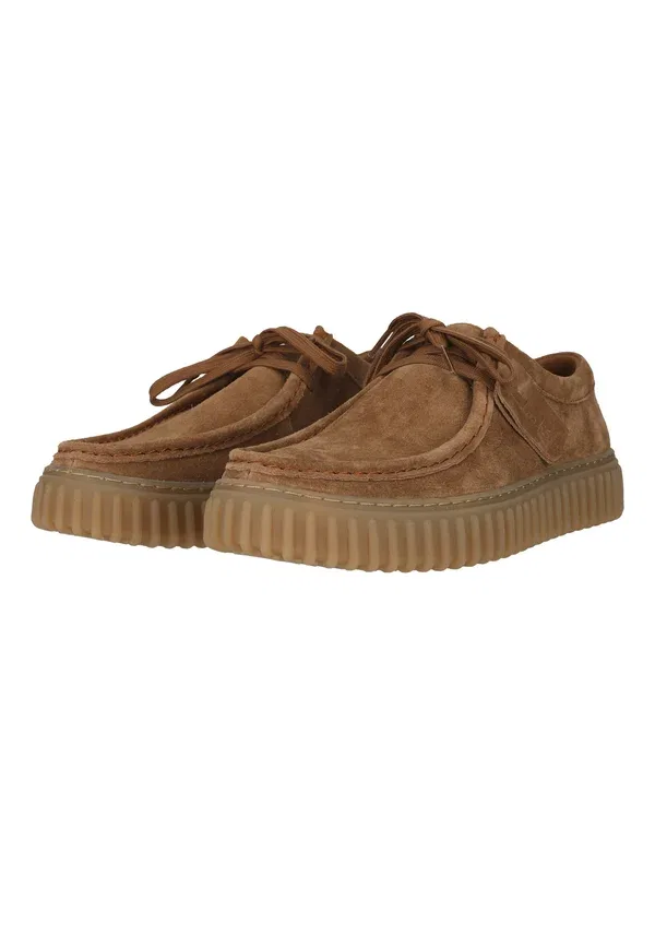 Ботинки повседневные Torhill lo casual lace ups Clarks, замша цвета кола — фото 2