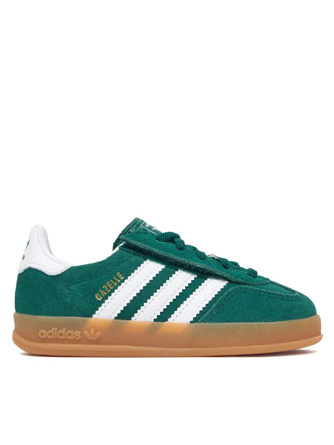 Adidas Кроссовки Gazelle Indoor Comfort Closure Elastic Lace IH9130, зеленые