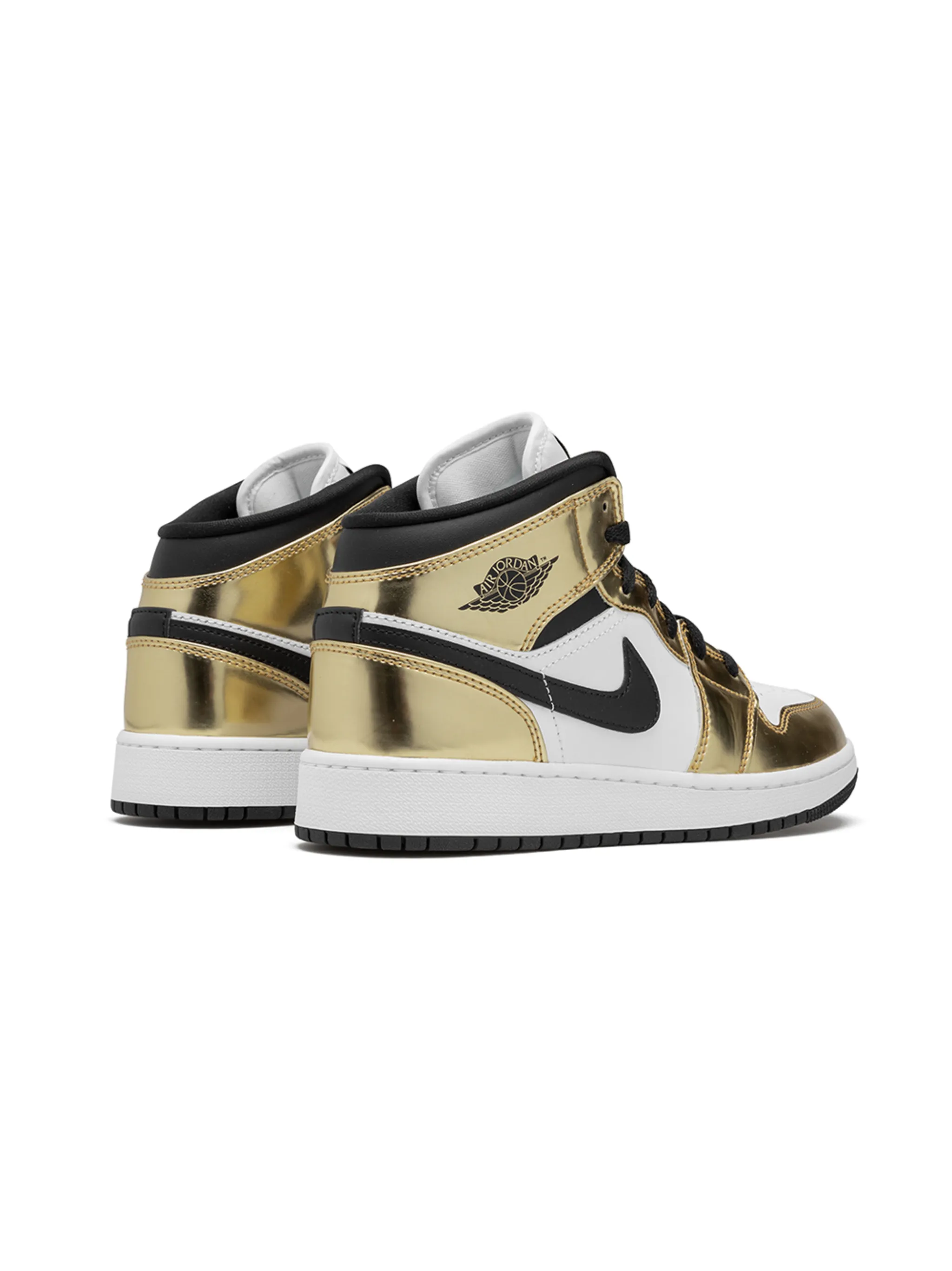 Кроссовки Air Jordan 1 Mid SE Metallic Jordan Kids, золотистый — фото 3