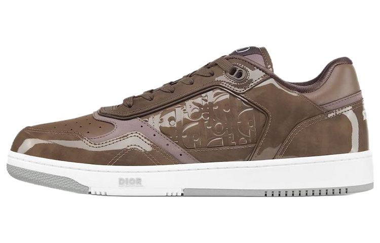 

Кроссовки B27 Low Plum Patent Oblique Gravity Embossed DIOR, коричневый/белый
