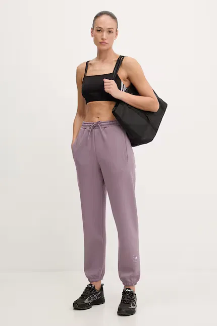 Спортивные штаны женские Adidas by Stella McCartney, фиолетовый — фото 2