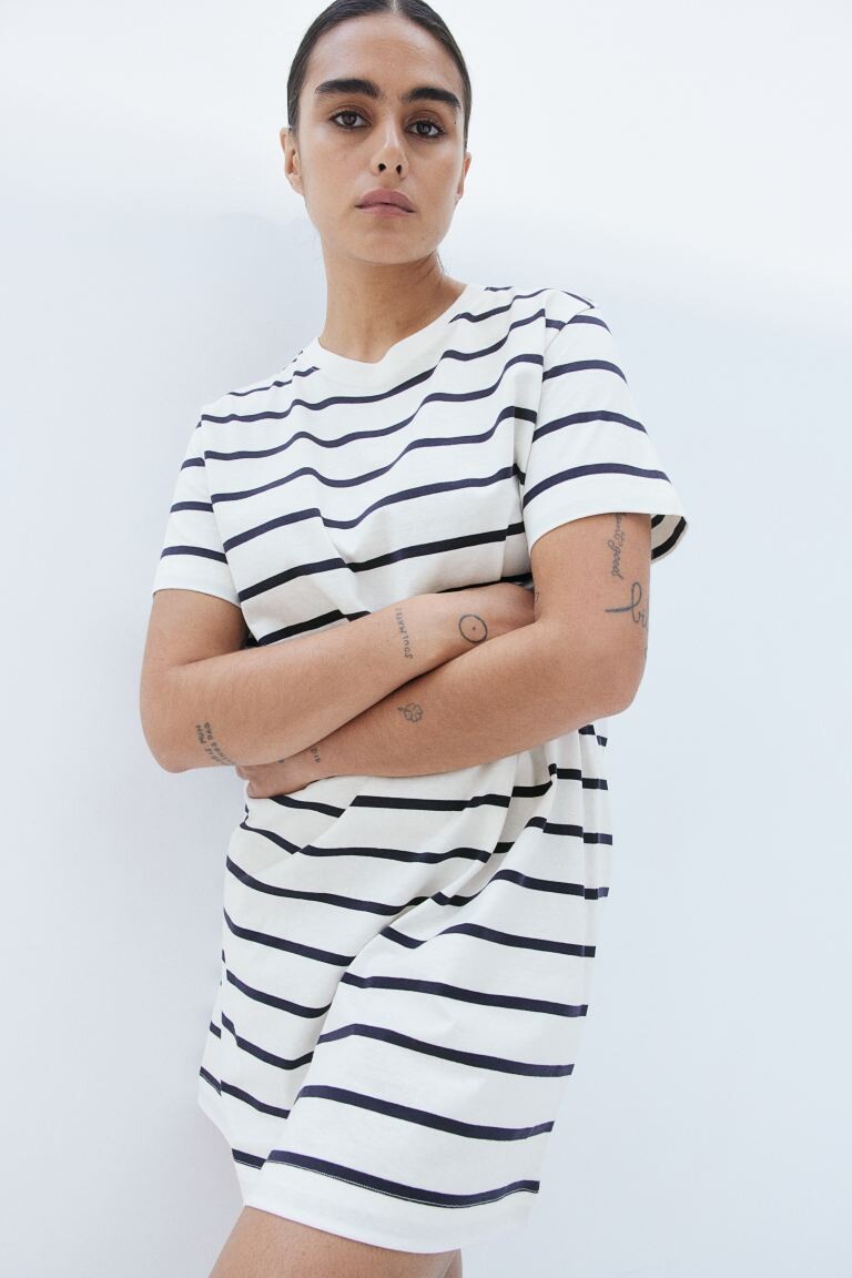 

Хлопковое платье-футболка H&M, белый