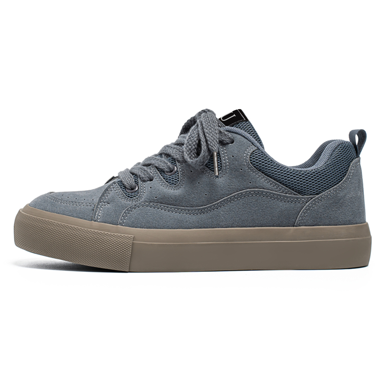 

URBAN AUTHENTIC Серо-голубые мужские легкие дышащие противоскользящие низкие скейтерские кроссовки с эффектом увеличения роста, цвет Gray Blue