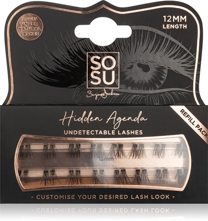 

Пучки ресниц без узлов SOSU Cosmetics Hidden Agenda Undetectable Lashes, 12 mm