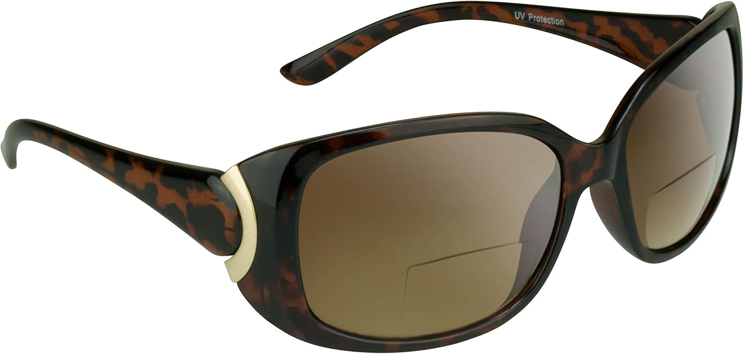 

Сексуальные бифокальные солнцезащитные очки proSPORT для женщин. Черная, черепахово-коричневая или с анималистическим рисунком оправа с металлическими вставками, Tortoise Shell Brown