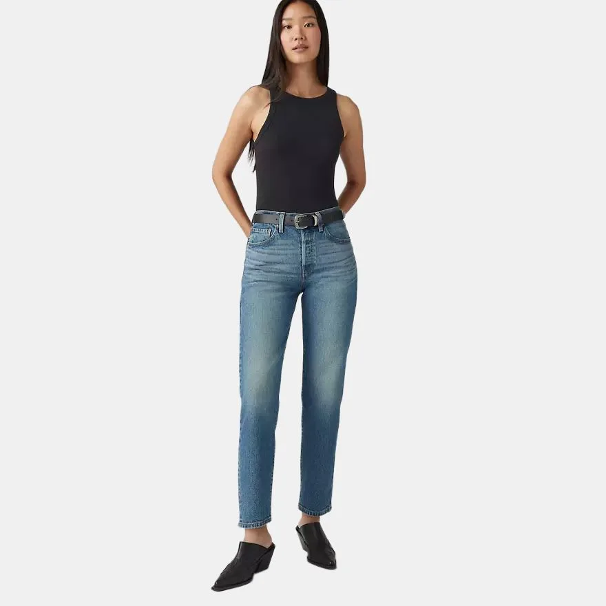 Джинсы Levi's 501 Crop, розовый синий — фото 4